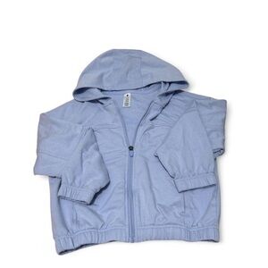 Light Blue/Lavender Hooded Zip Jacket